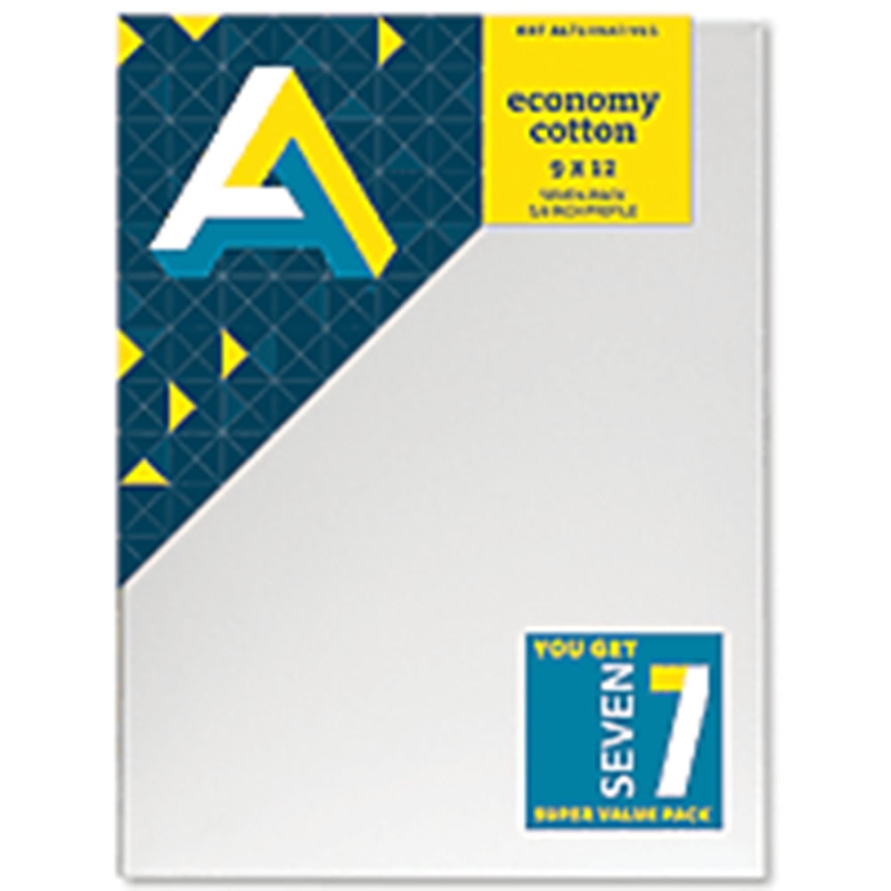 Art Alternatives, Paint Surface, Art & School, 9"x12", Economy Canvas, Super Value, 7 pack, 5766